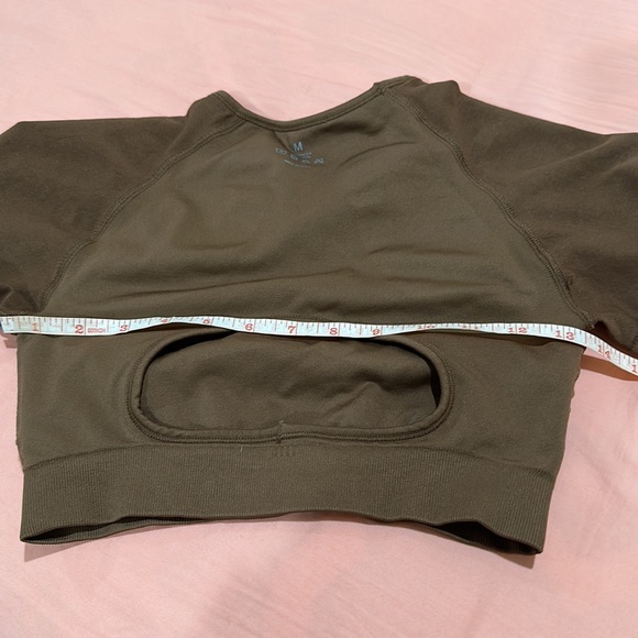 NVGTN Mocha Brown Vortex Seamless Open Back Tee/Bra size M - Picture 9 of 9